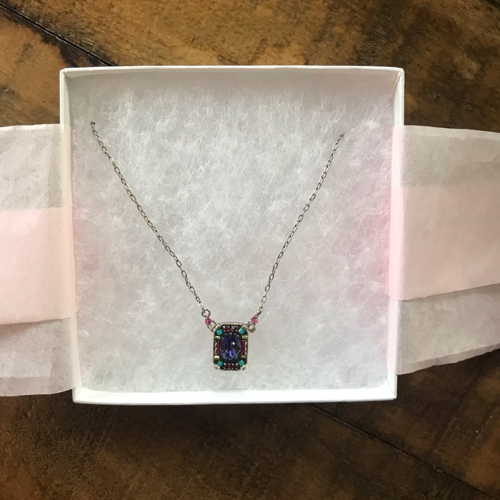 Silver Gemstone Necklace